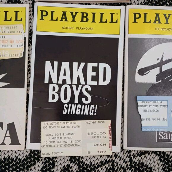 Broadway Playbill Lot 12 With Ticket Stubs 80s 90s‎ Shoes NYC - Picture 6 of 13